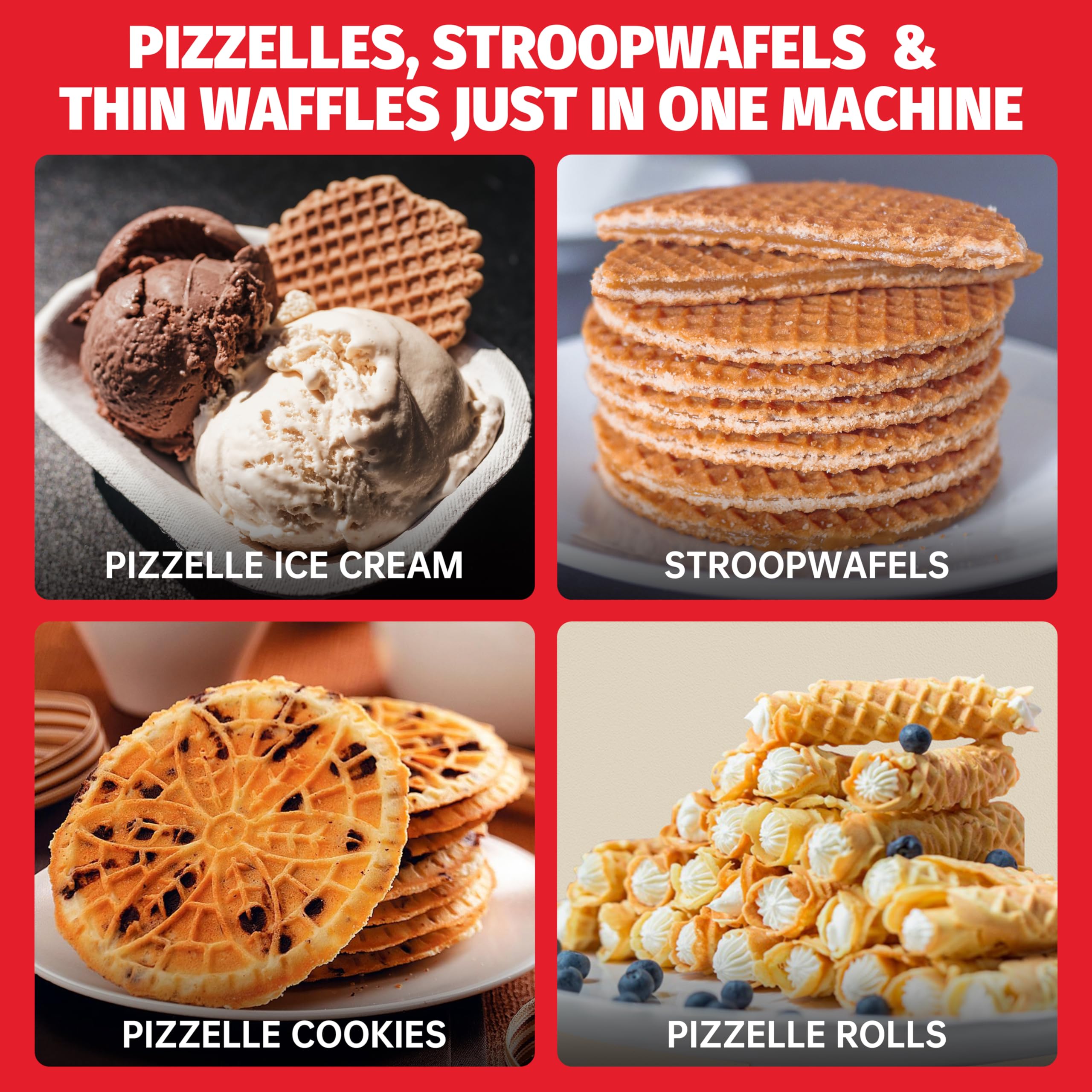 SugarWhisk Mini Pizzelle Maker – family-brunch-fun, perfect for gatherings