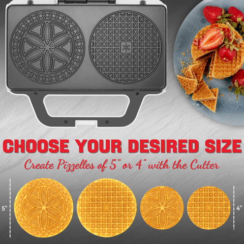 SugarWhisk Pizzelle Maker Electric nonstick plates ease of release and cleaning
