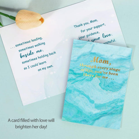 Suhctuptx Double-sided greeting card, thoughtful message for Mother’s Day or birthdays.