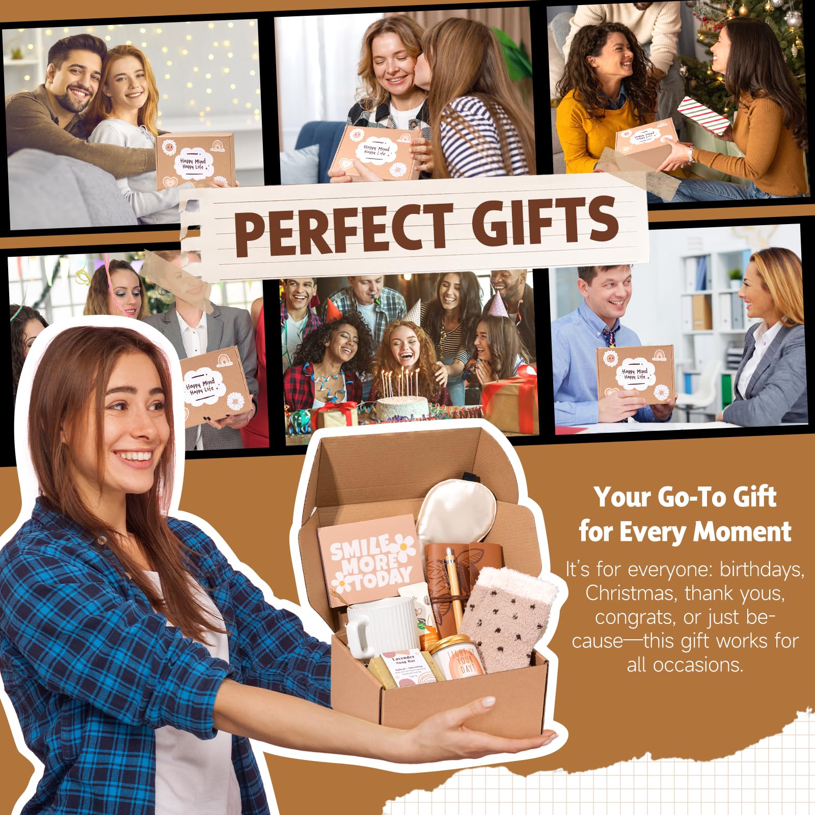 Suhctuptx gift basket silk eye mask for relaxing self-care evenings.