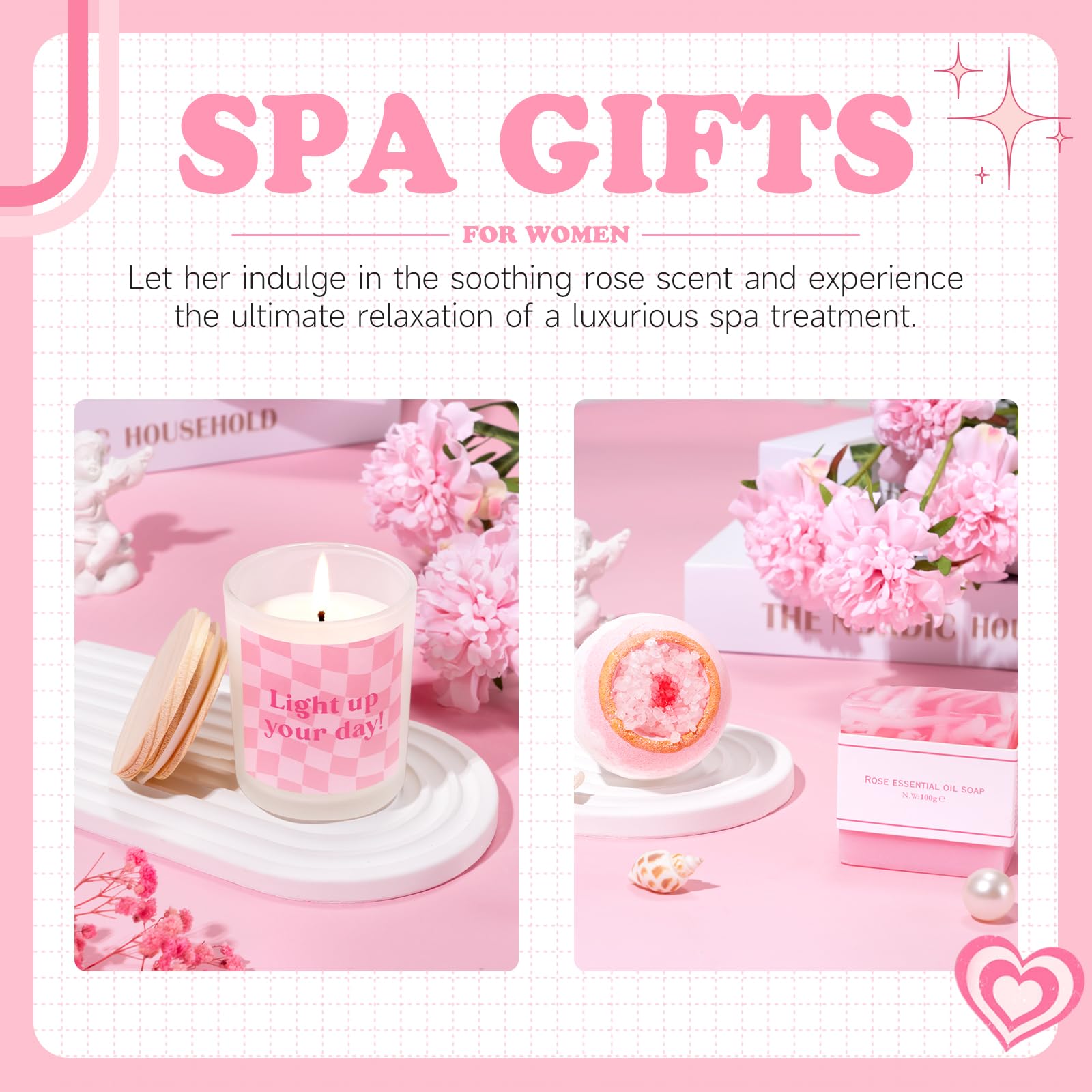 Suhctuptx lavender scented candle adds calming aroma and ambiance.