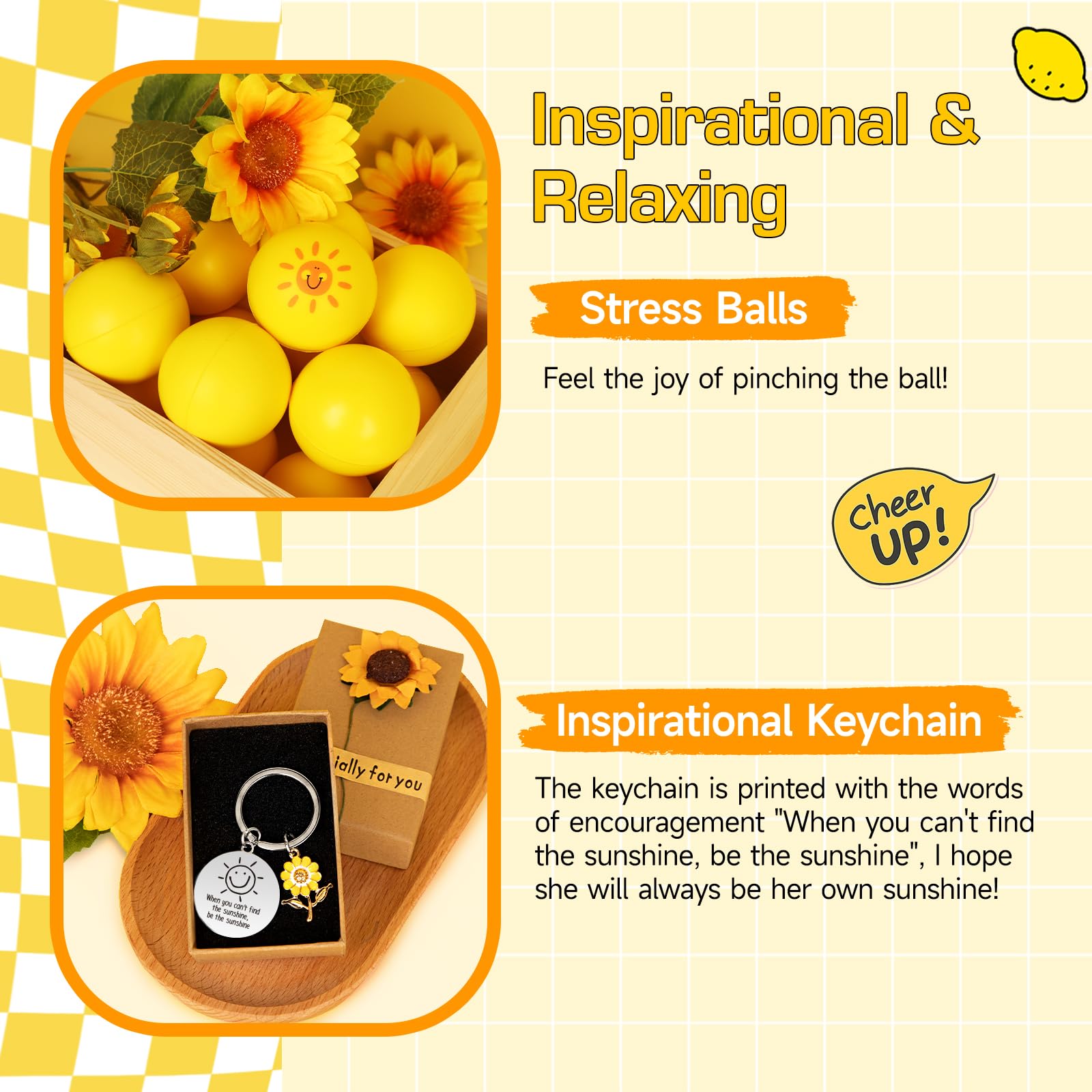 Suhctuptx Sunflower keychain, cheerful reminder of sunny moments.