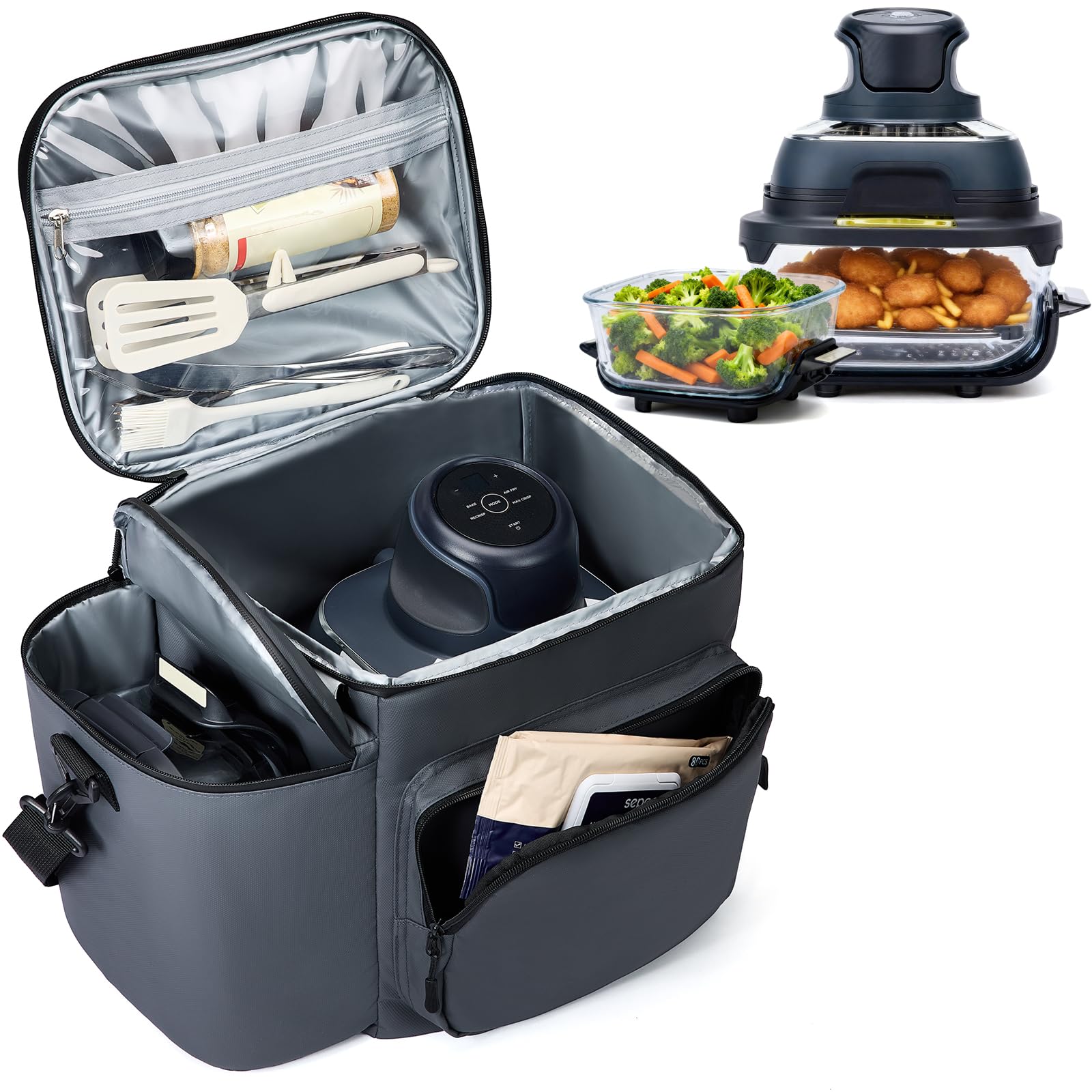 SUITMAT Ninja Crispi carrying bag exterior features waterproof material for on-the-go protection.