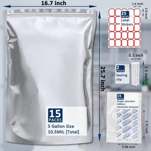 Sukerle 2000cc oxygen absorbers ready to protect stored foods