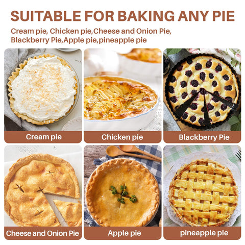 Sukh pie weights keeping crust flat during bake.