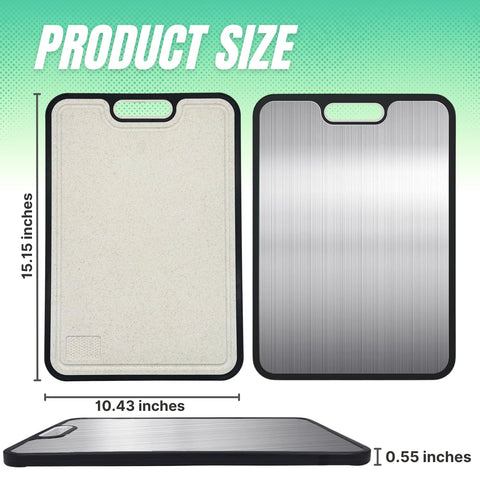 SULANDI titanium cutting board side view highlighting dual surfaces