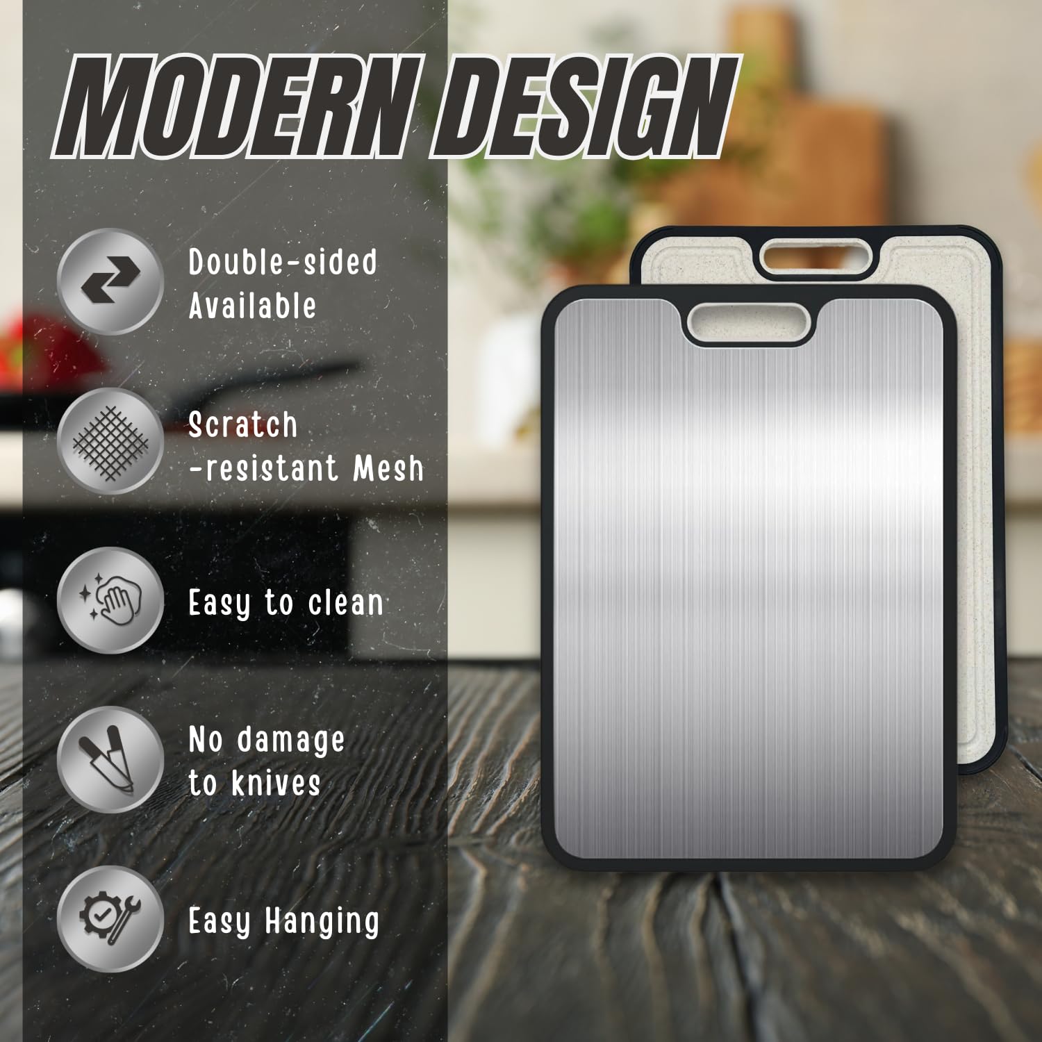 SULANDI titanium cutting board handle for easy carrying