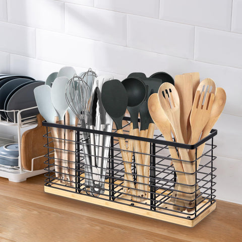 Suli countertop organizer that can also hang on the wall to save space.