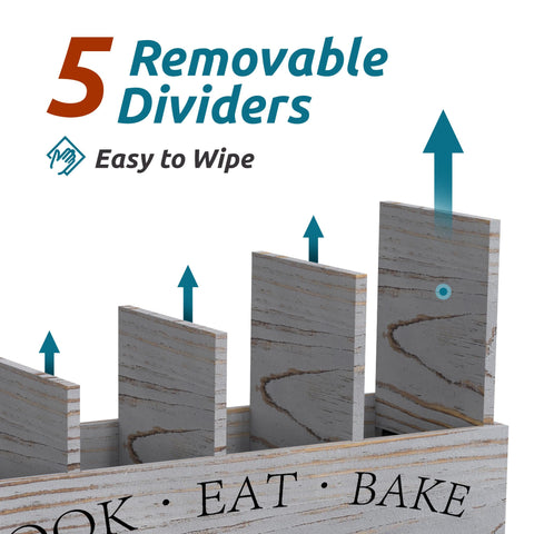 Suli divider-removable system for flexible utensil storage.