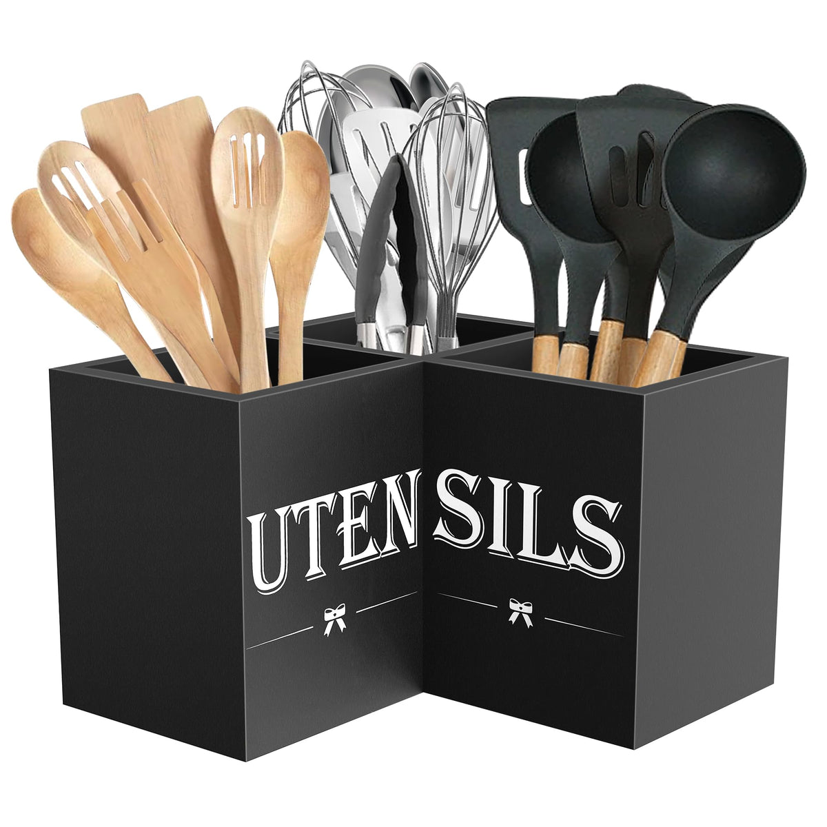 Suli utensil holder triangle corner design for efficient storage