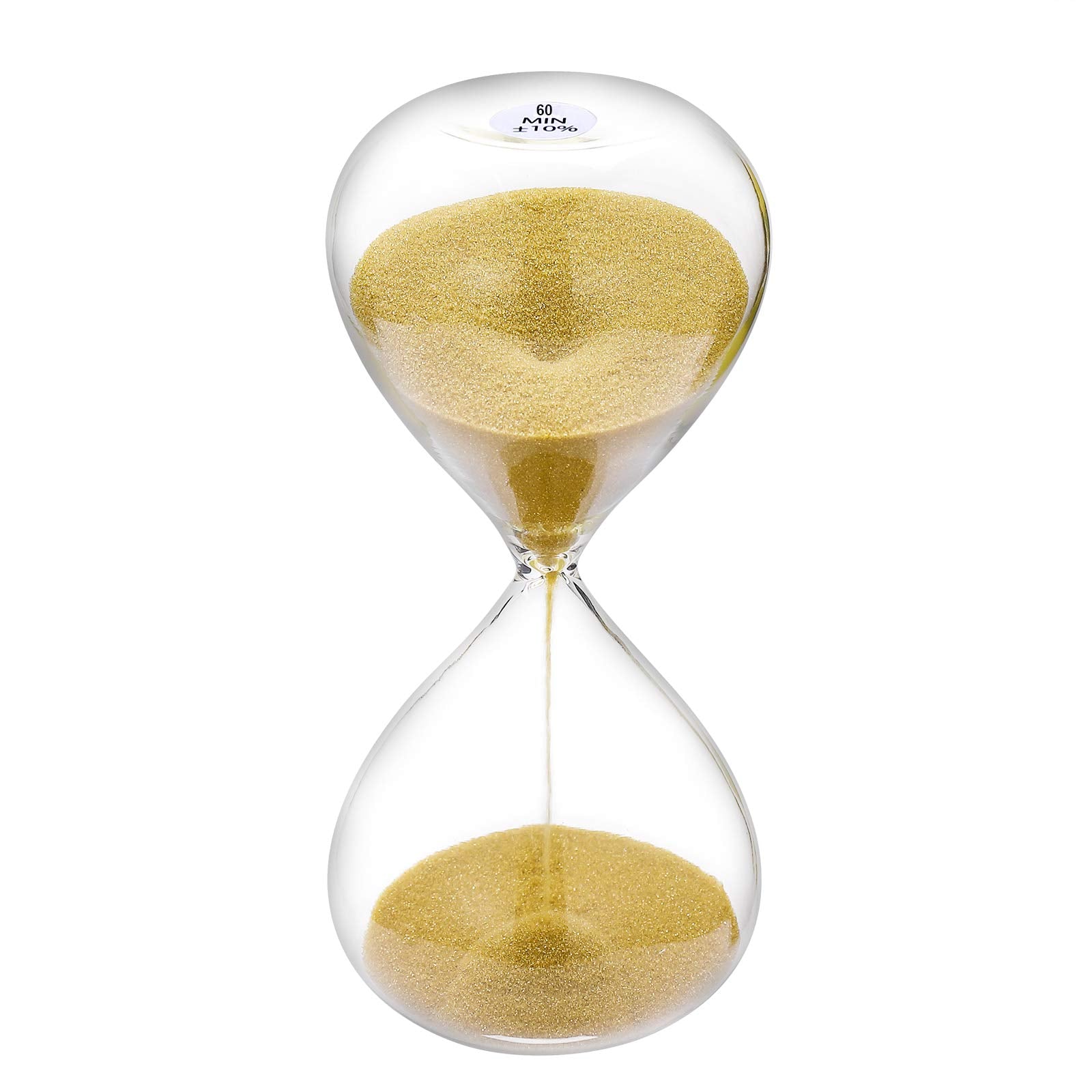 SuLiao hourglass 60-minute gold sand timer on desk, ideal for focus during study sessions.