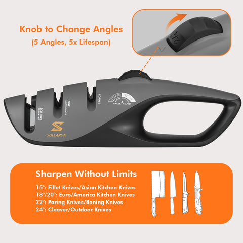 Coarse slot in the SULLARYA kit revives dull blades quickly