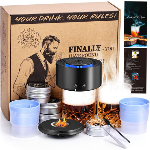 Sumapner electric whiskey smoke kit with two glasses for premium cocktails