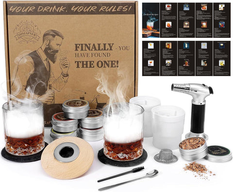 Sumapner whiskey smoker kit with torch delivers smoky aroma for cocktails