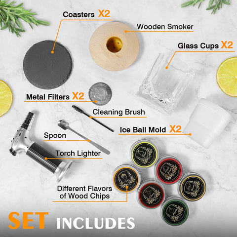 Sumapner wood chips six flavors enhances DIY cocktails and infusions