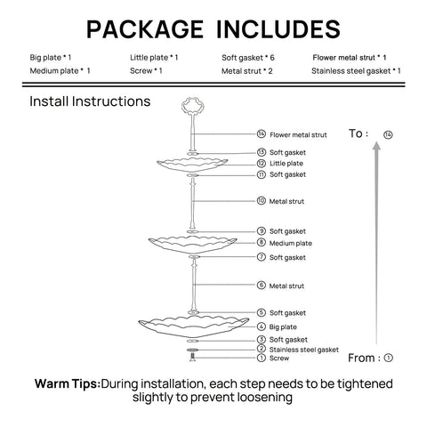 Sumerflos bottom-tier 10in plate offers sturdy foundation for larger pastries.