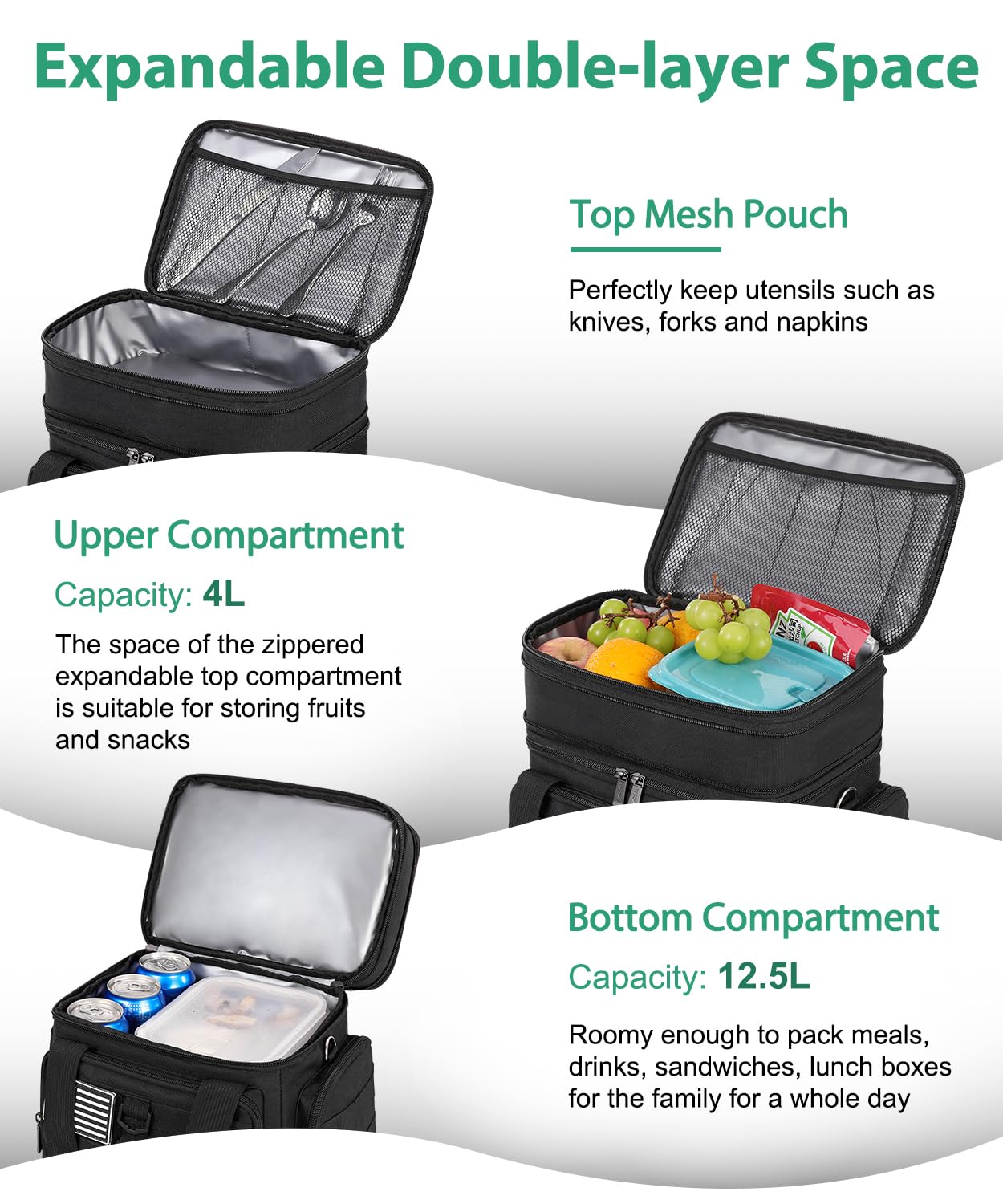 SumeStar dual-compartment design keeps hot and cold foods separate.