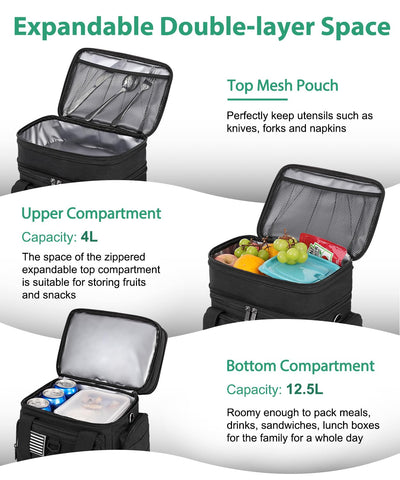 SumeStar dual-compartment design keeps hot and cold foods separate.