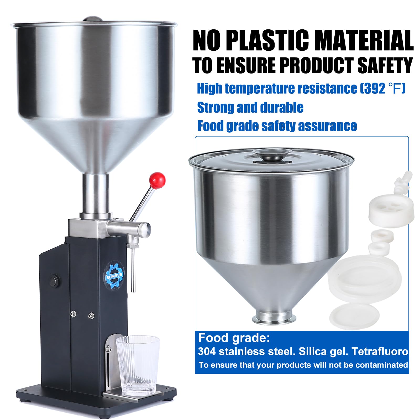 Sumeve A03 Pro with shelf design for on-bottle filling.