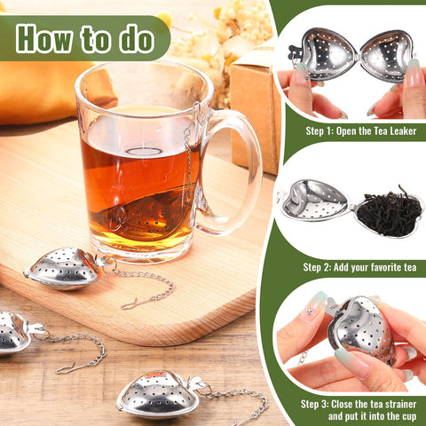 Sumind heart tea infuser hanging on cup rim for easy removal