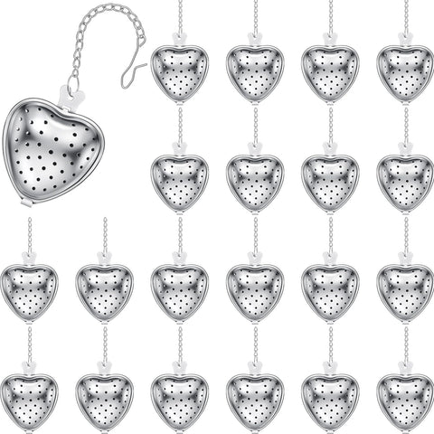 Sumind heart tea strainer in stainless steel keeps loose tea contained for a smooth brew