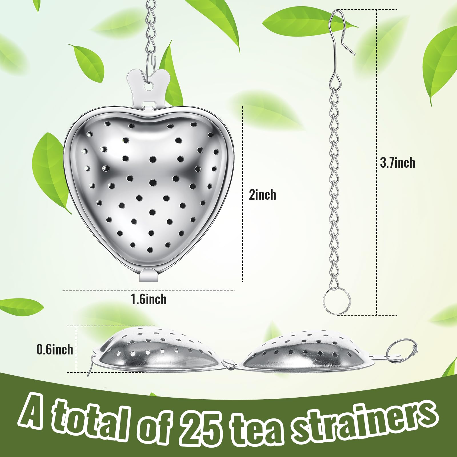 Closeup of Sumind stainless steel tea ball infuser showing mesh and design