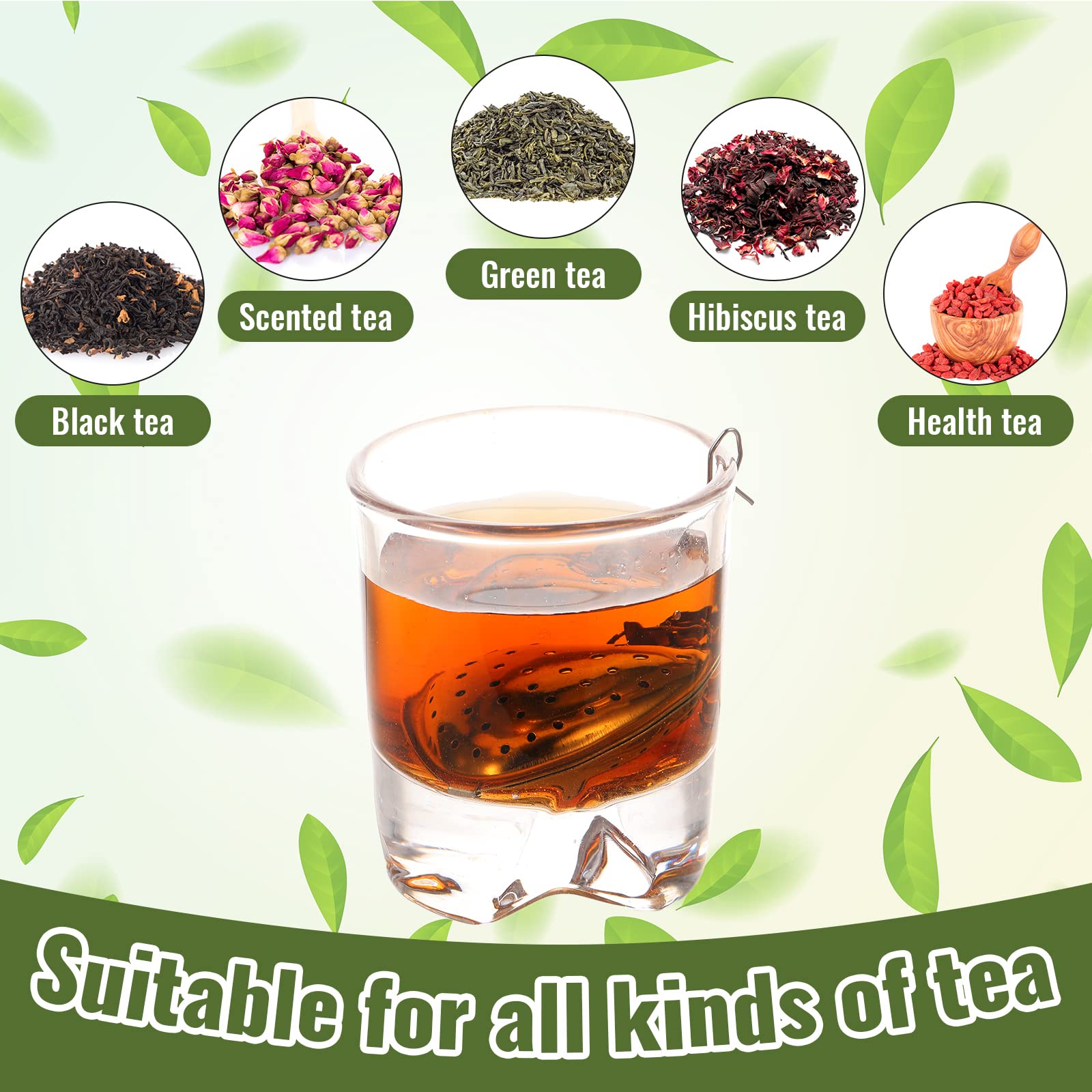 Sumind tea infuser mesh filters loose tea for clear infusion