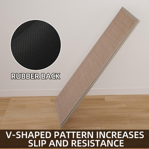 Easy-clean SUMLANS mat, machine washable for quick maintenance.