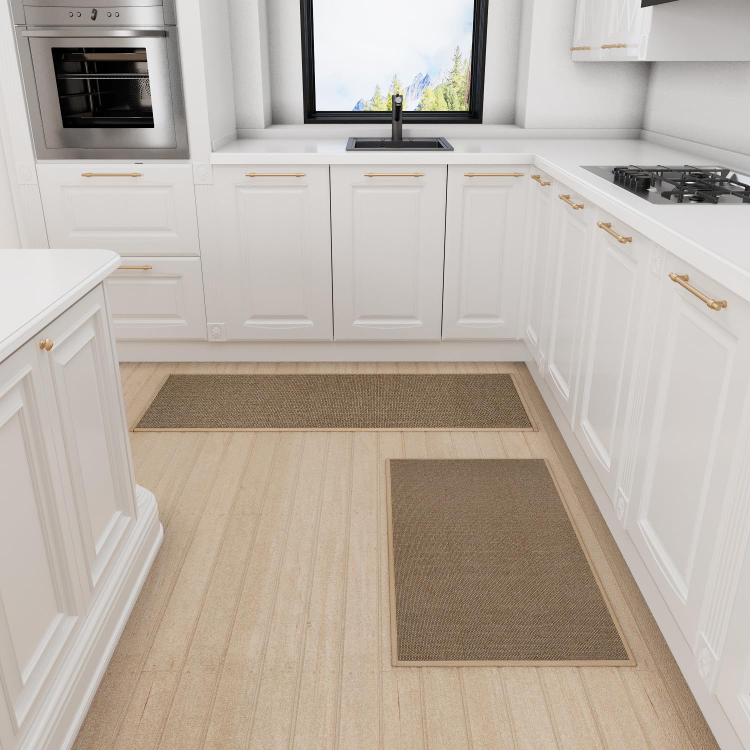 SUMLANS kitchen mat protective layer shields floor from scratches and scuffs.