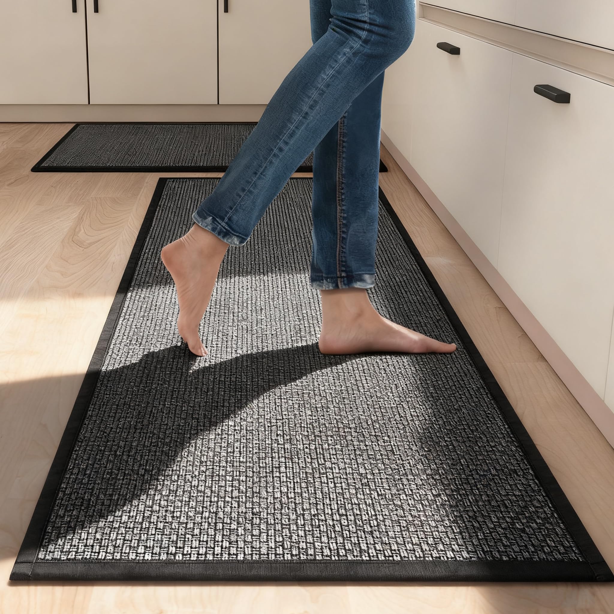 SUMLANS kitchen mat side view highlights cushioned comfort for standing tasks.