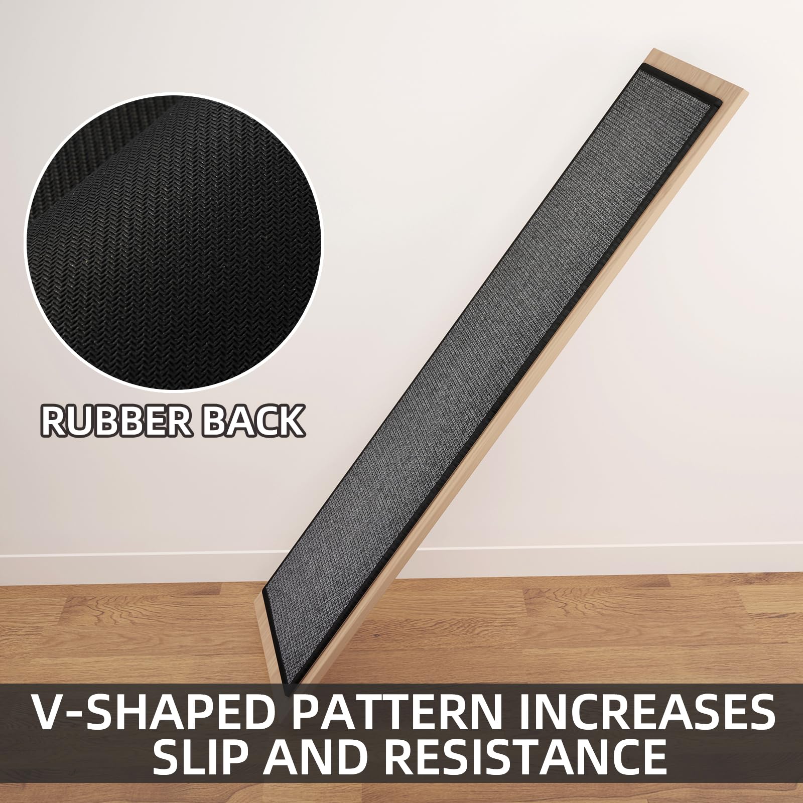 SUMLANS kitchen mat top surface shows stain-resistant, easy-clean material.