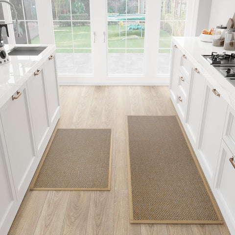 SUMLANS kitchen mat set 2pcs with non-slip back for steady footing on floors
