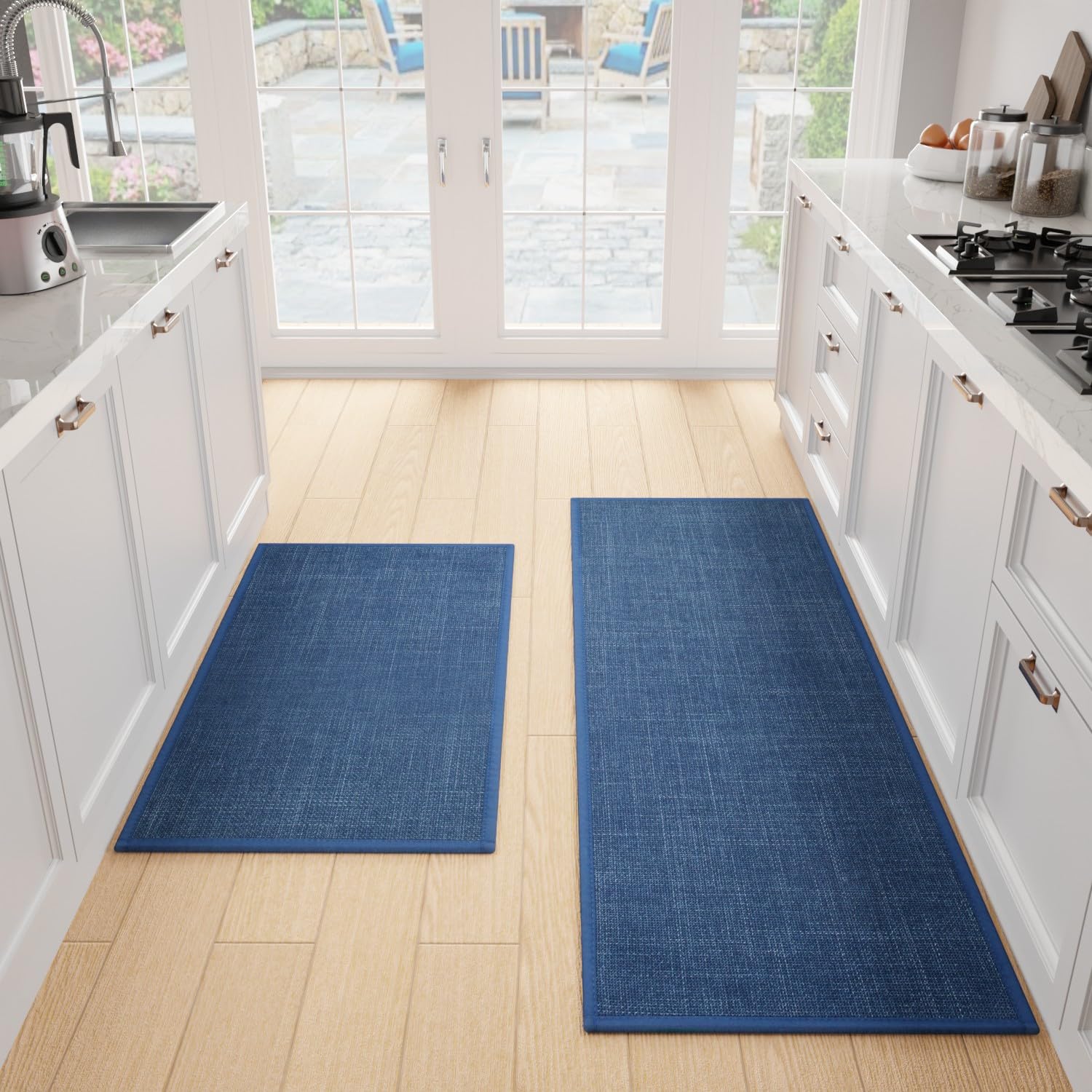 SUMLANS kitchen mat setup showing organized, anti-slip comfort for busy spaces