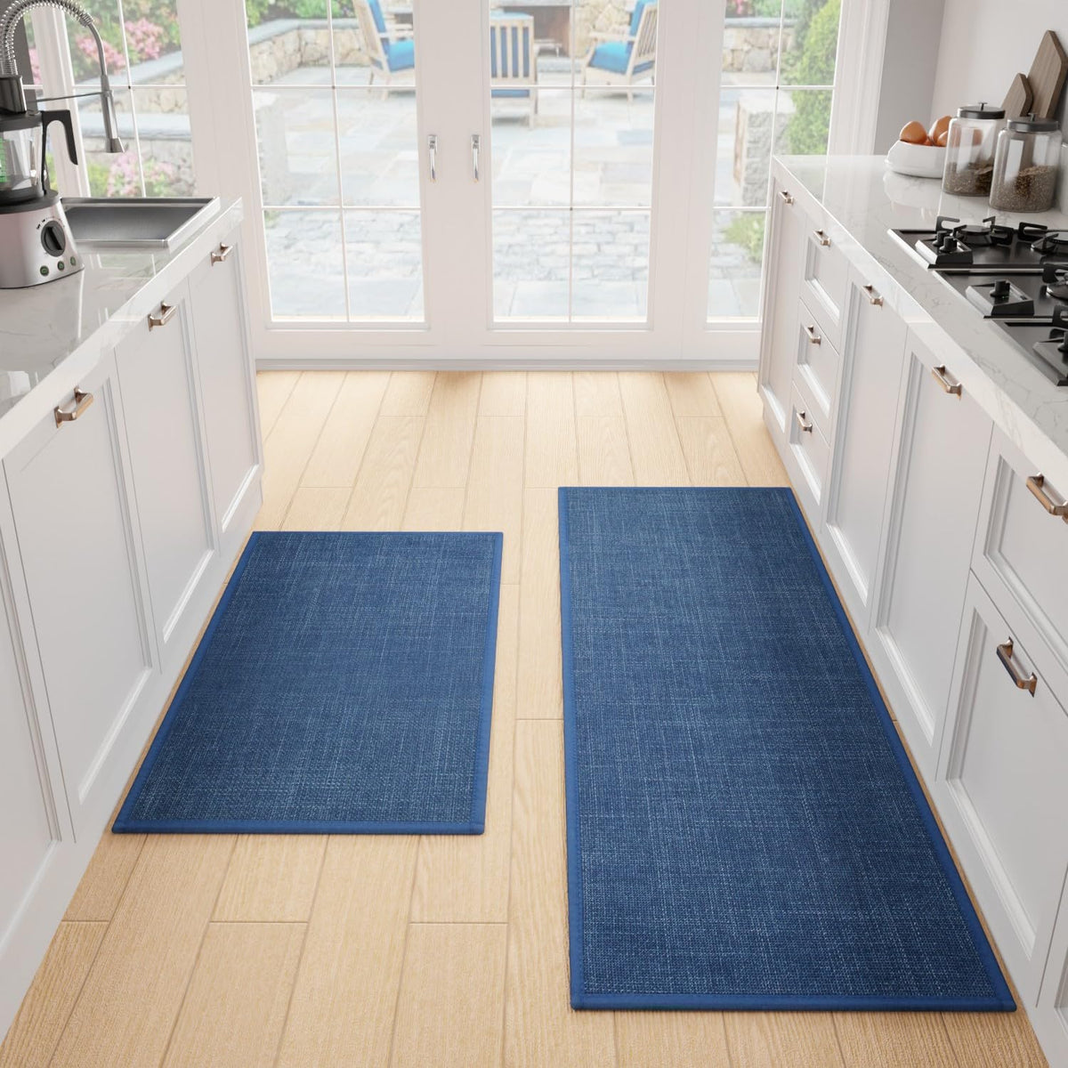 SUMLANS kitchen mat setup showing organized, anti-slip comfort for busy spaces