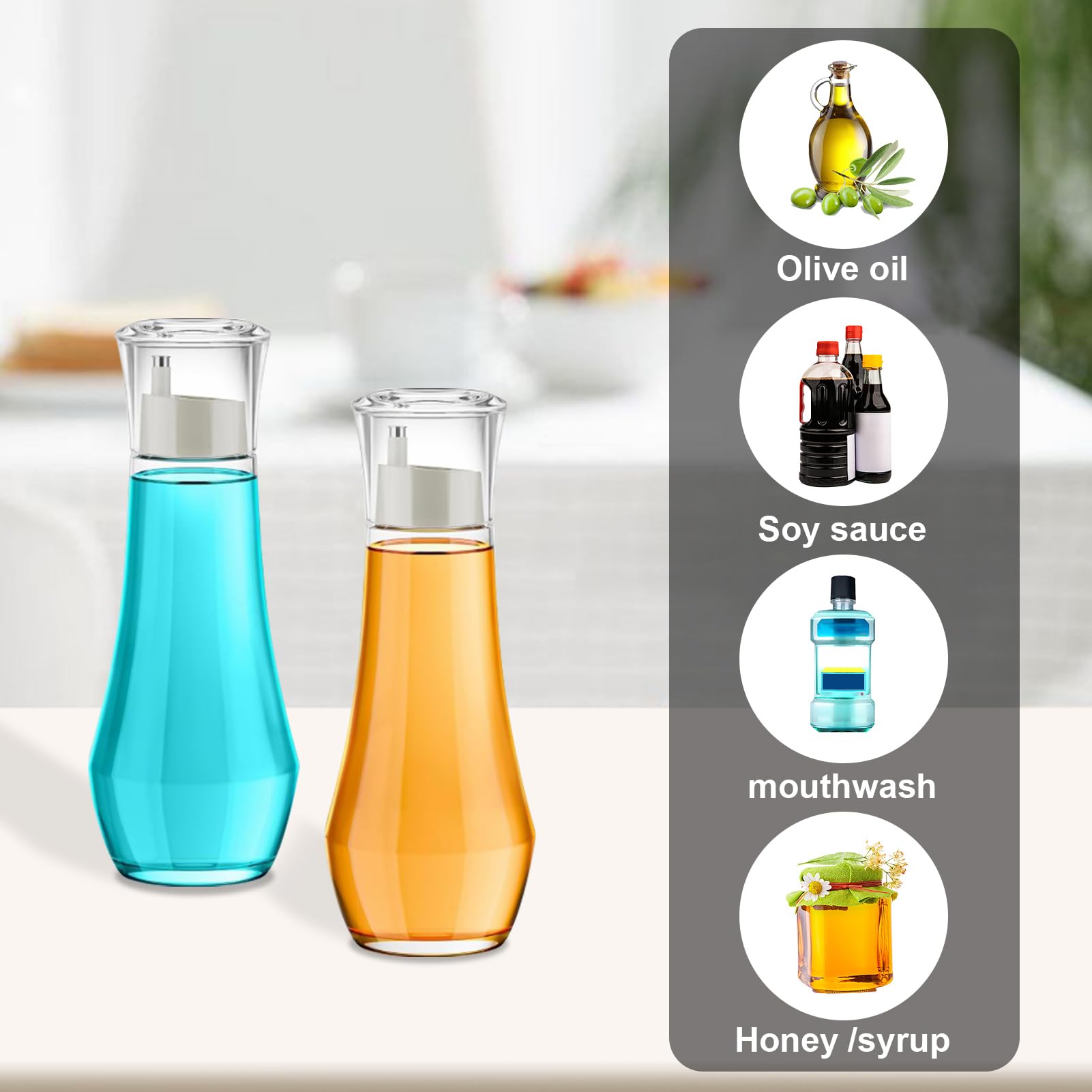 Summark Diamond works for olive oil or vinegar in the kitchen.