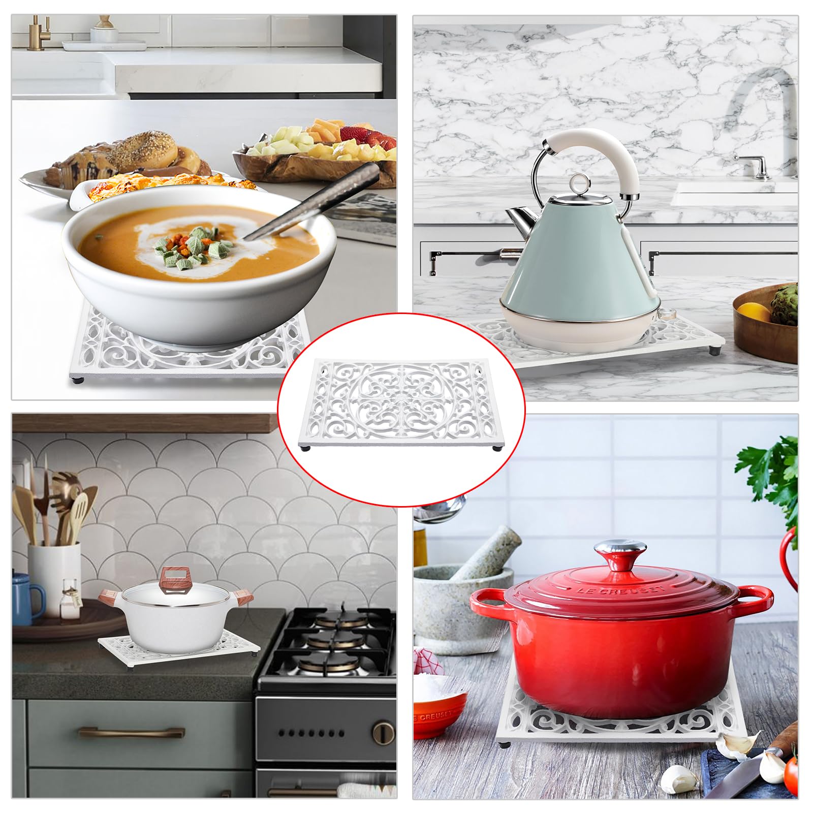 Sumnacon 2-pack durable trivets ideal for housewarmings and holidays