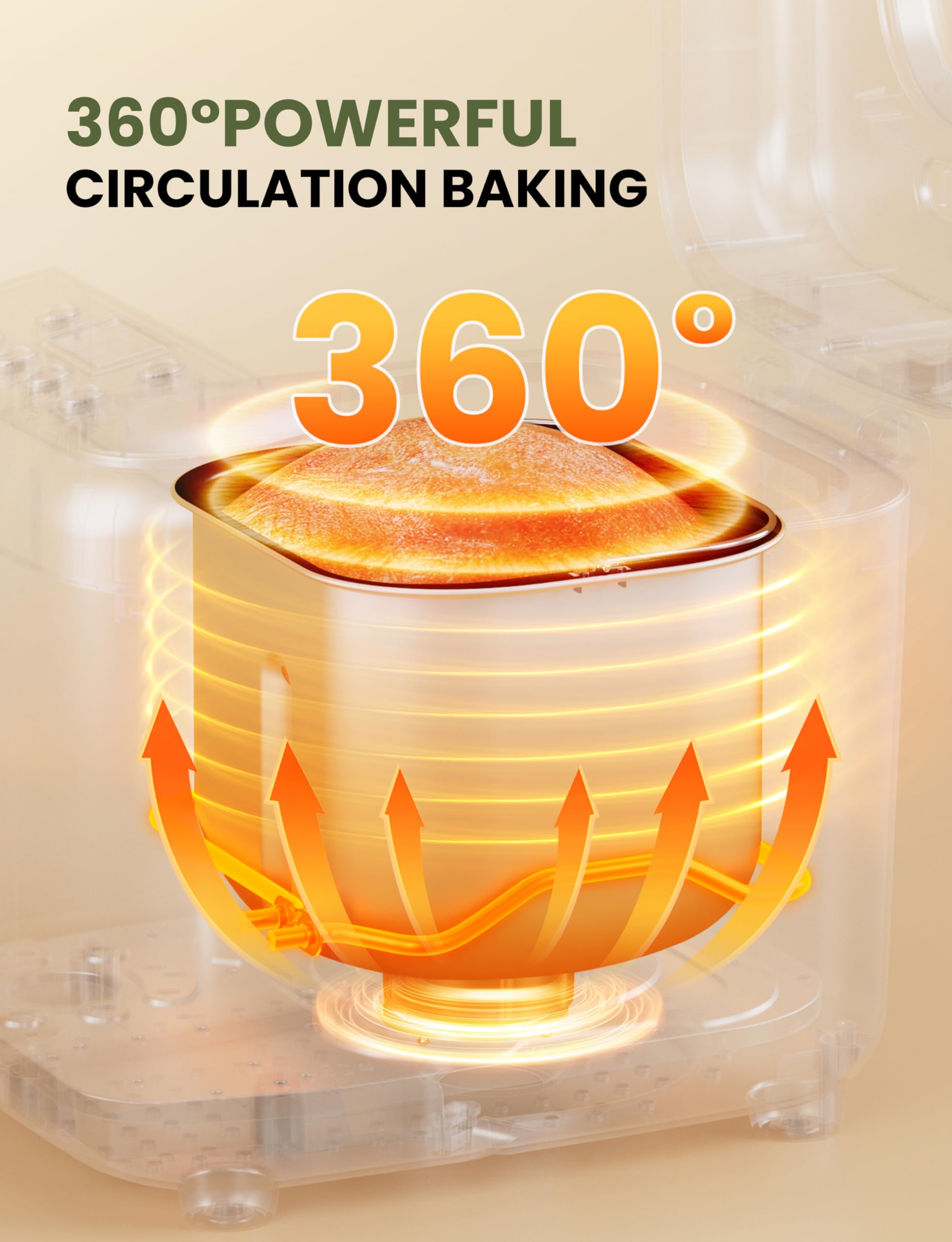 SUMSATY bread maker offers 16 programs for diverse breads and desserts.