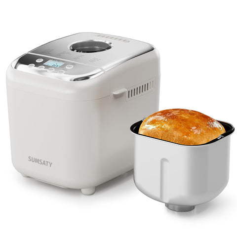 SUMSATY bread maker with 2.2lb capacity for family baking.