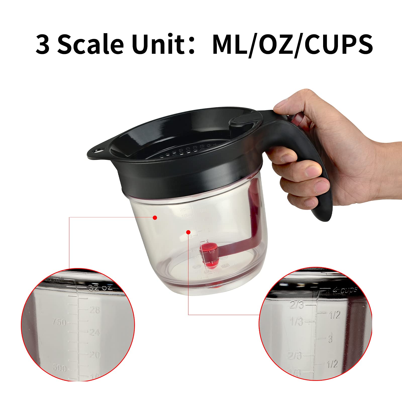 Sumteene fat separator disassembled for easy cleaning