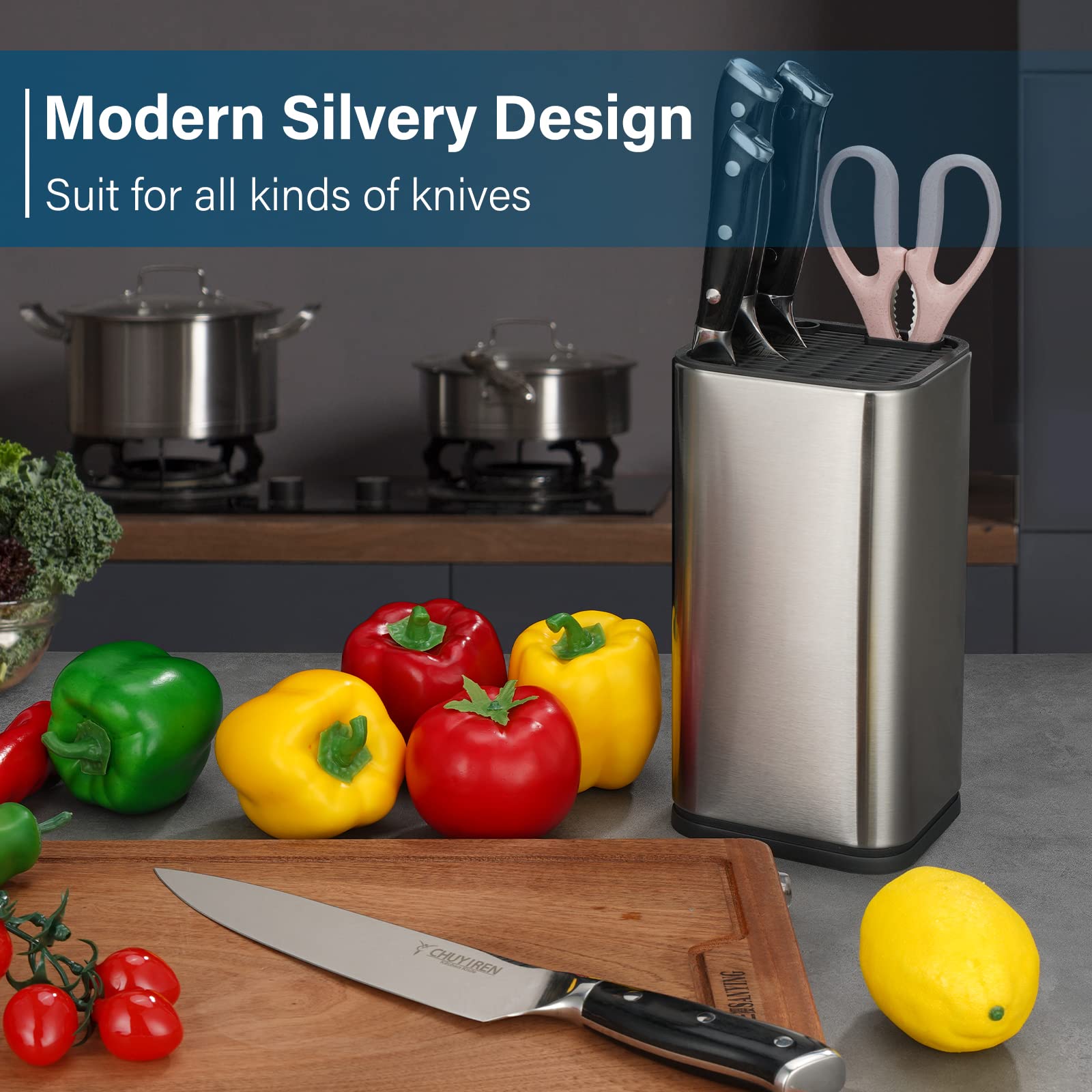 Sumteene stainless steel block with a modern design for busy kitchens