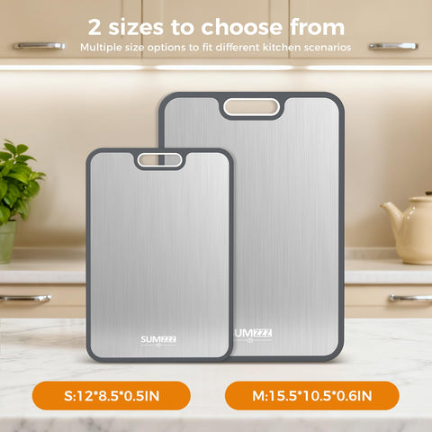 Sumzzz Titanium Cutting Board hanging hole enables simple storage