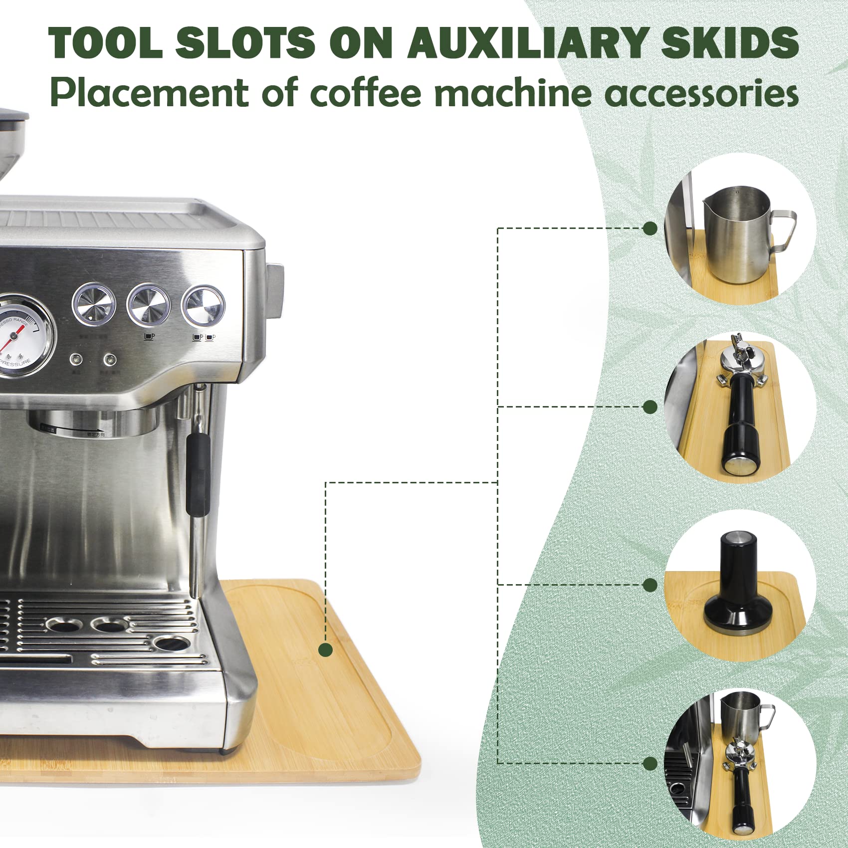 Sun3drucker bamboo slider compatible-breville-870-878 fits Breville Barista machines