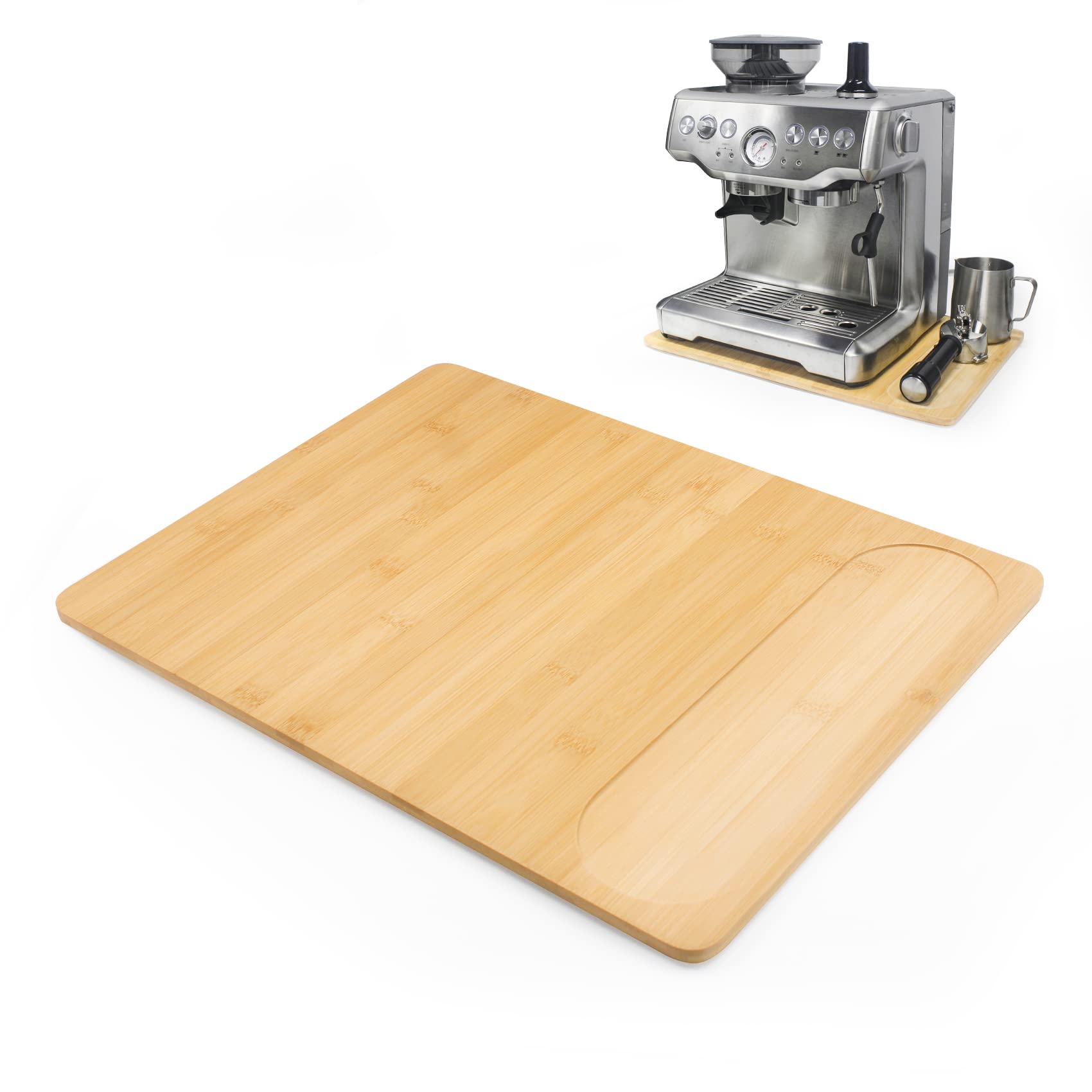 Sun3drucker bamboo appliance slider under cabinet keeps your espresso setup tidy