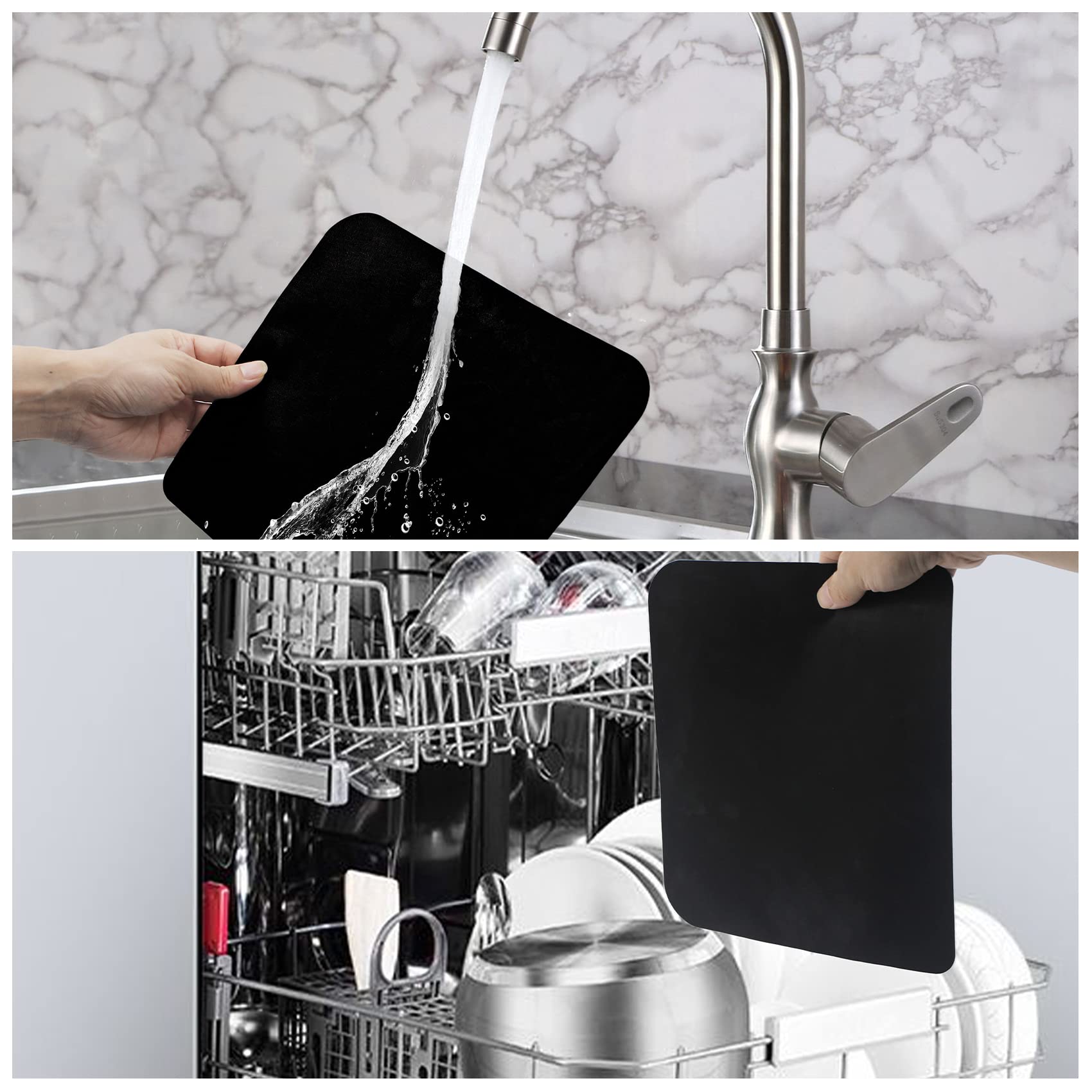 Sun3drucker microwave-safe mats help keep microwaves tidy.