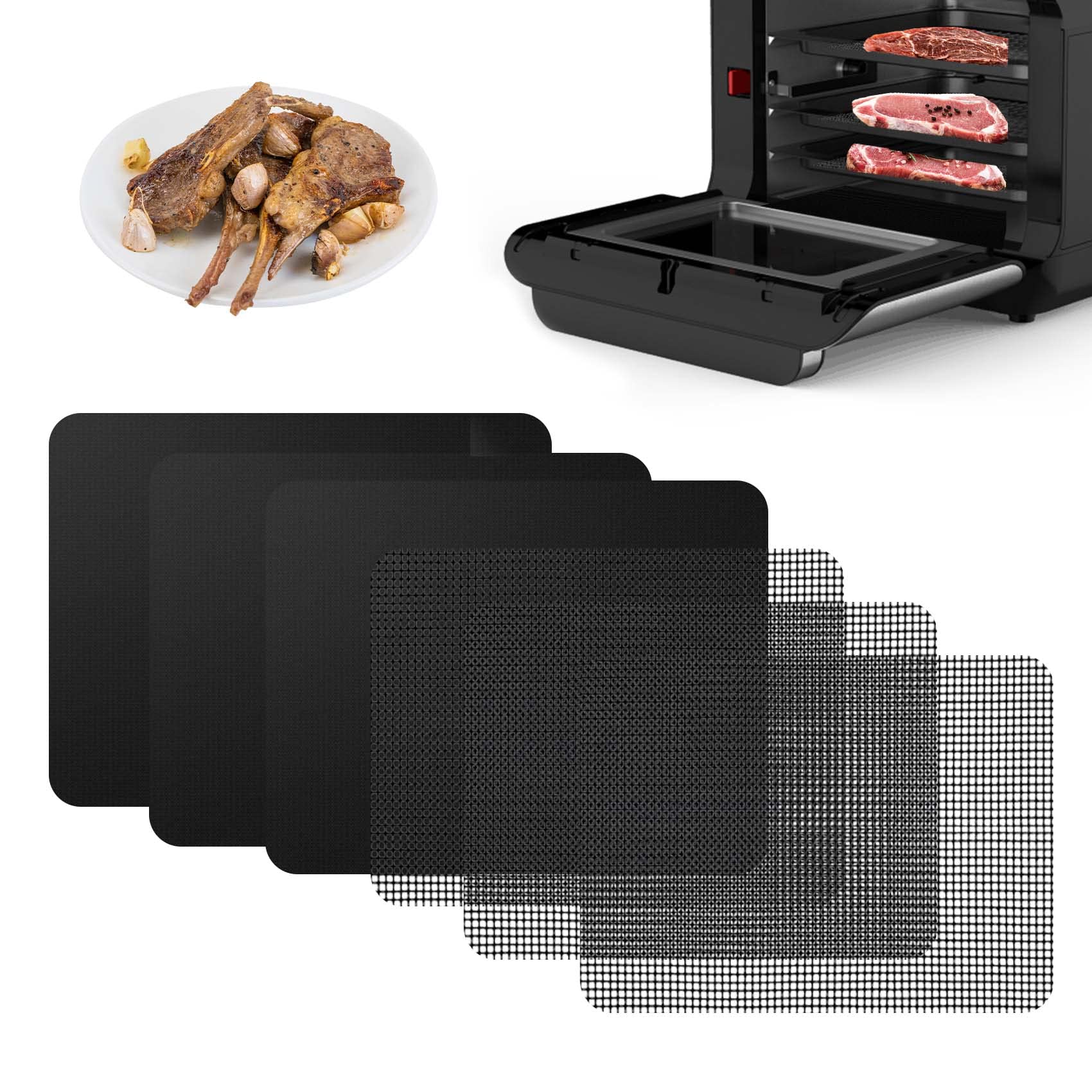 Sun3drucker air fryer oven liners protect the oven bottom and simplify cleanup.