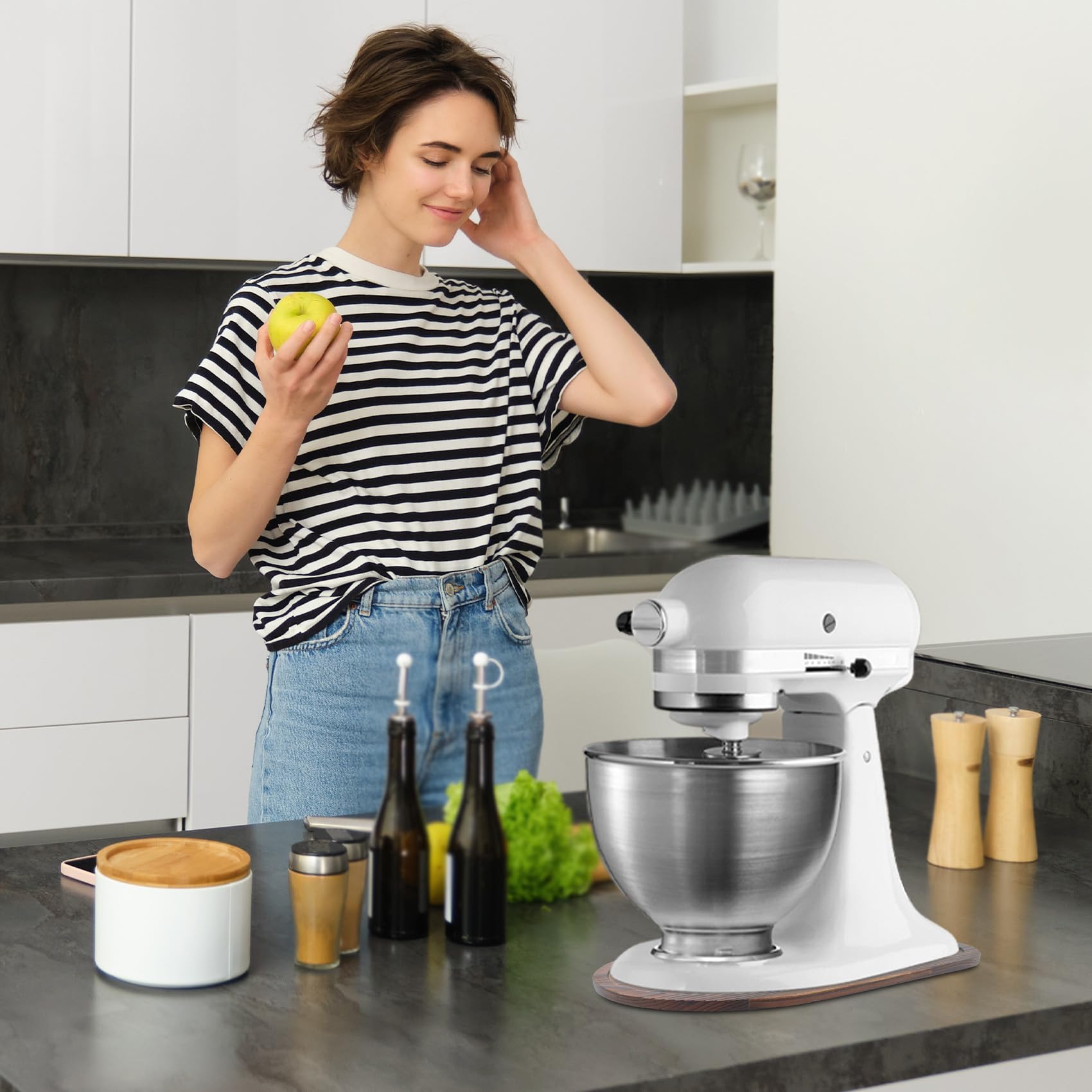 Sun3drucker sliding-caddy-mixer-action showcases easy push-pull movement