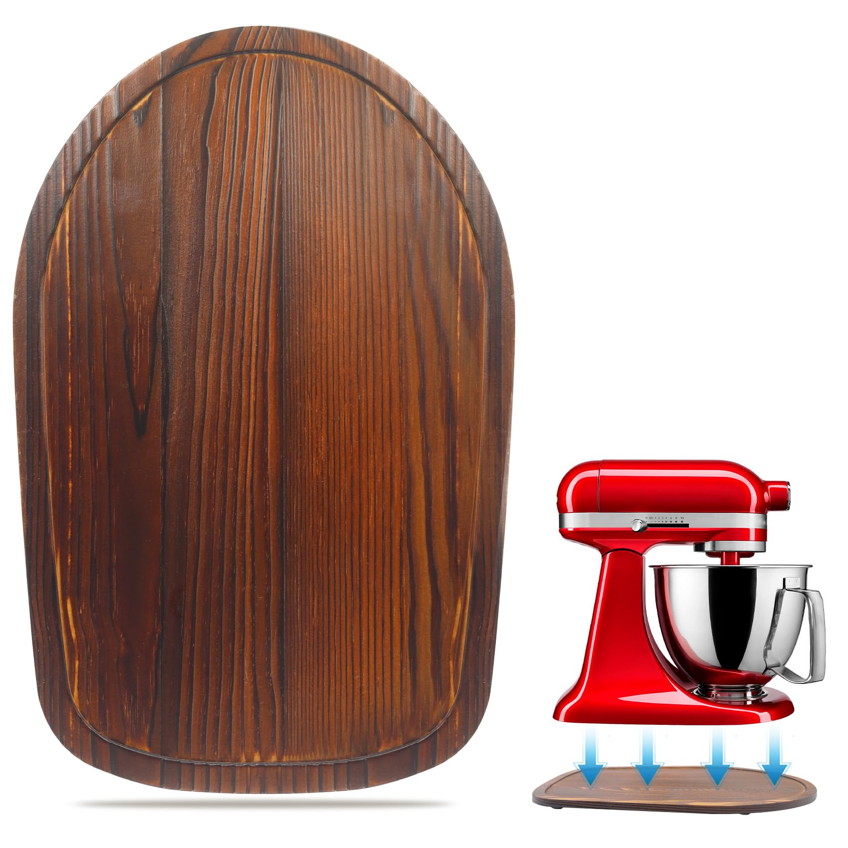 Sun3drucker wooden-slider-mixer-fit demonstrates reliable support for the KitchenAid mixer