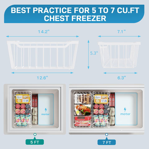 SUNALLY Freezer Organizer Bins provide quick visibility to locate items without digging.