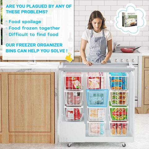 SUNALLY Bins organize meats, vegetables, ready meals with clear viewing and quick access.