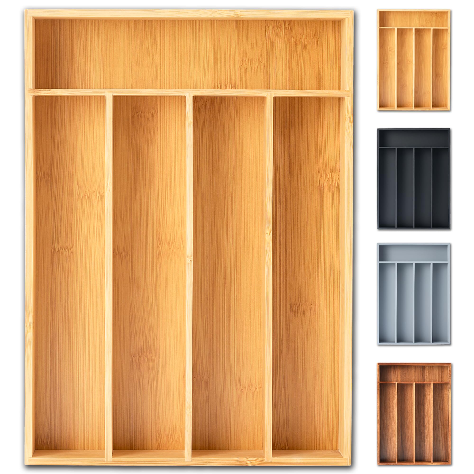 SUNBREATH Silverware Organizer in a 10-inch drawer for easy access